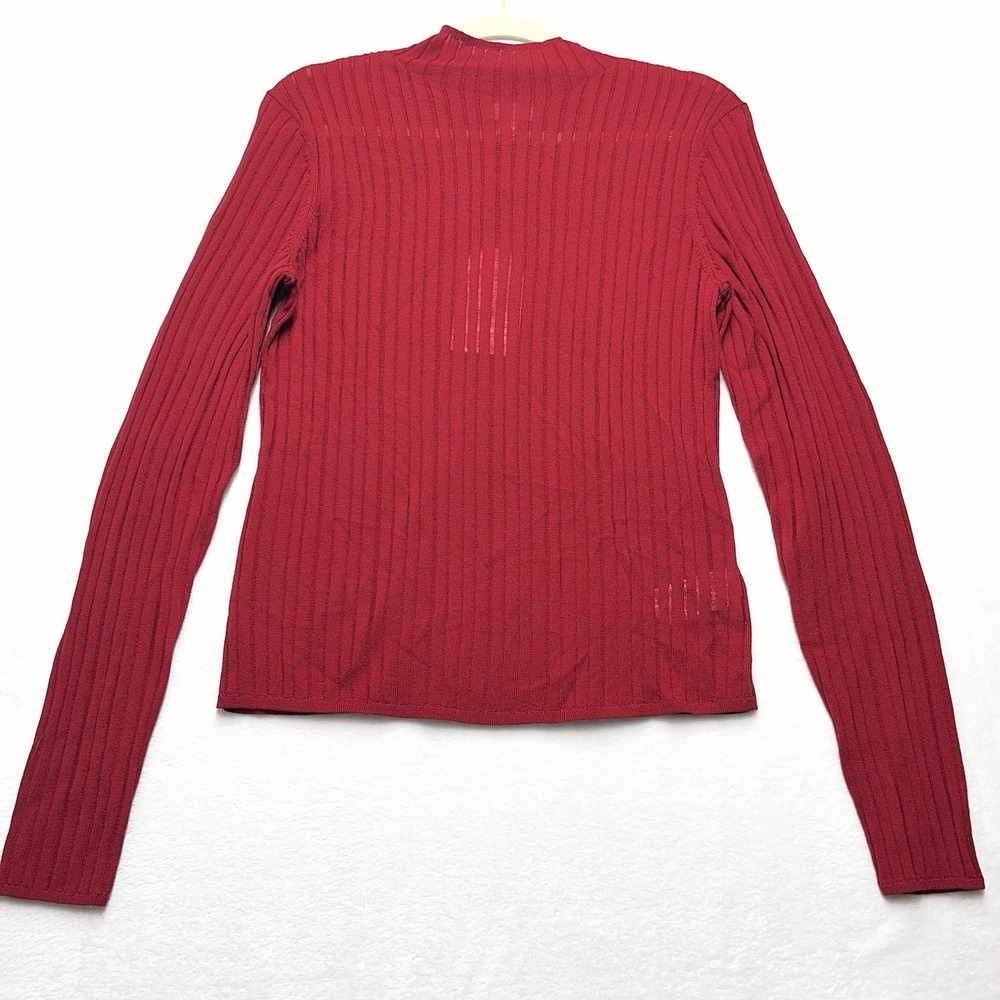 Gap x Cult Gaia Wool Sweater Womens Large Sheer Ribbed Red NEW‎